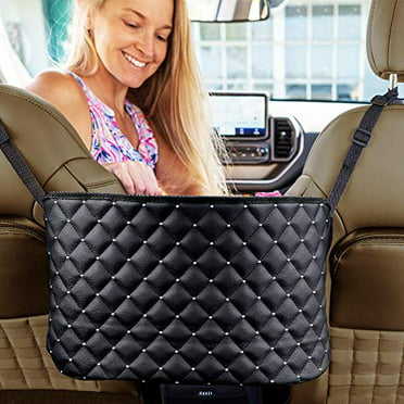 SDXVFRW Car Net Pocket Handbag Holder Cargo Tissue Holder Large Capacity Net Storage Bag,car Net Pocket for Storing Handbags and Books 